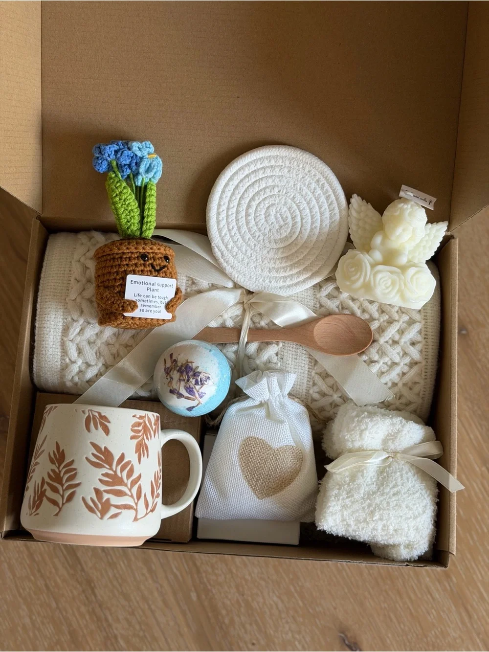 The Cozy Comfort Self-Care Gift Box Cozy Vibes & Emotional Support Gift Set